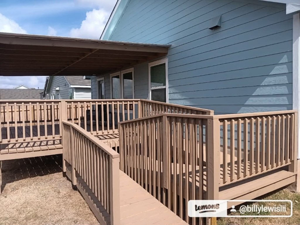 Covered deck & accessibility ramp